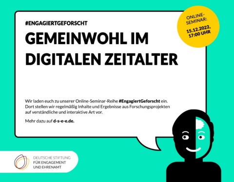 Webinartitelfolie zum Thema Gemeinwohl im digitalen Zeitalter