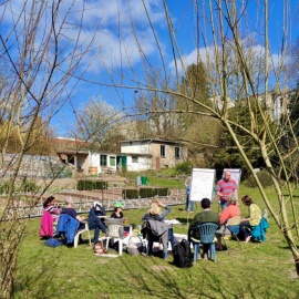 Teamgespräch im Kulturgarten Schwerin