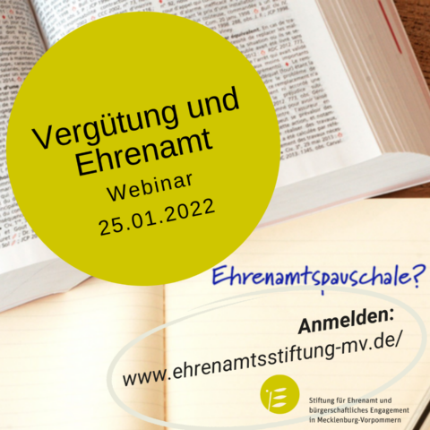 Webinar Vergütung un Ehrenamt